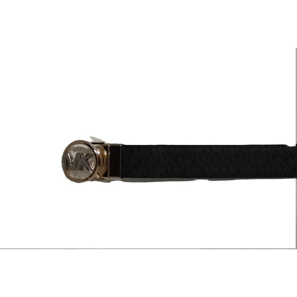 Michael Kors 551342C Women's Reversible Belt Brown Silver Logo Buckle Size L